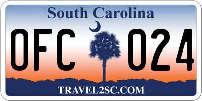 SC license plate OFC024