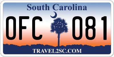 SC license plate OFC081
