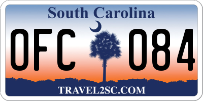 SC license plate OFC084