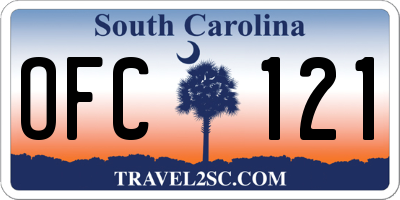 SC license plate OFC121