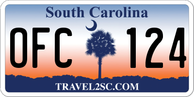 SC license plate OFC124
