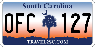 SC license plate OFC127