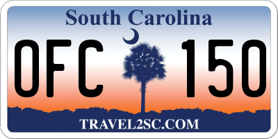 SC license plate OFC150