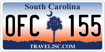SC license plate OFC155