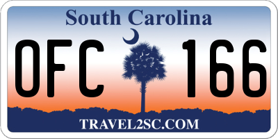 SC license plate OFC166