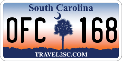 SC license plate OFC168