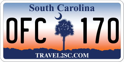SC license plate OFC170