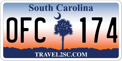 SC license plate OFC174
