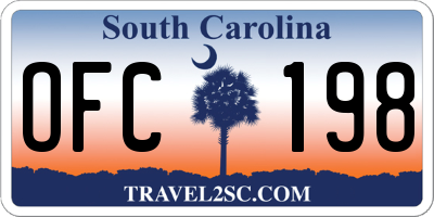 SC license plate OFC198