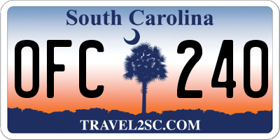 SC license plate OFC240