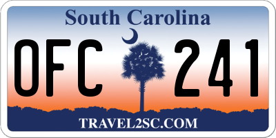 SC license plate OFC241