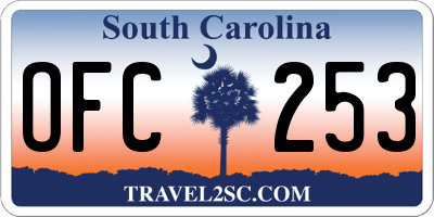 SC license plate OFC253