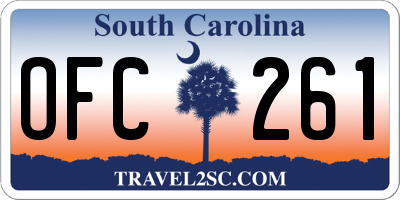 SC license plate OFC261