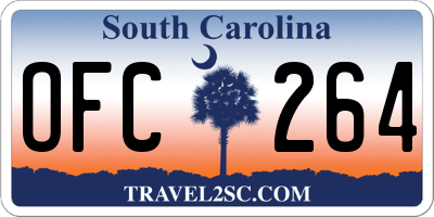 SC license plate OFC264