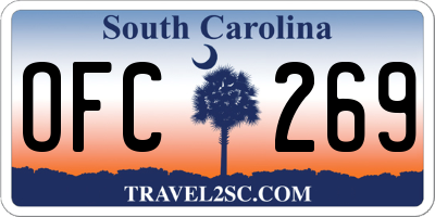 SC license plate OFC269