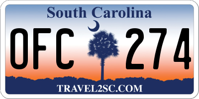 SC license plate OFC274