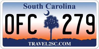 SC license plate OFC279