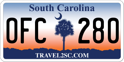 SC license plate OFC280