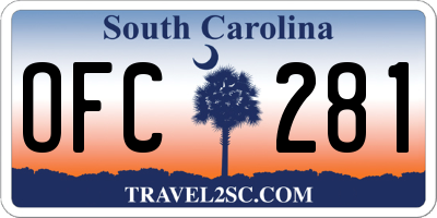 SC license plate OFC281
