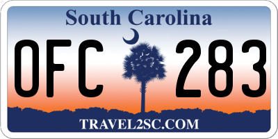 SC license plate OFC283