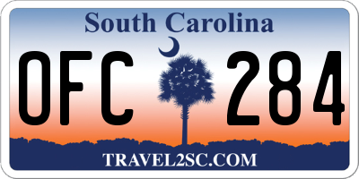 SC license plate OFC284