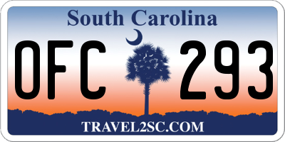 SC license plate OFC293