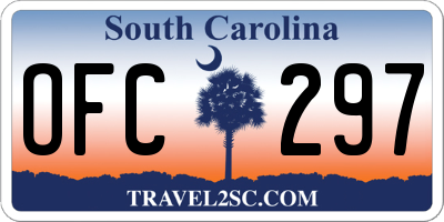 SC license plate OFC297