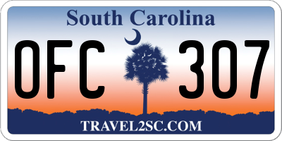 SC license plate OFC307