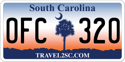 SC license plate OFC320