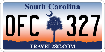 SC license plate OFC327