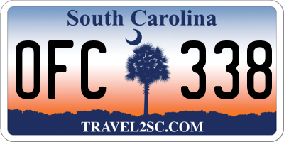 SC license plate OFC338