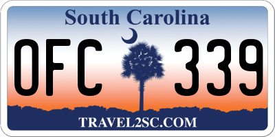 SC license plate OFC339