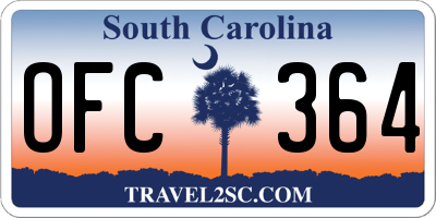 SC license plate OFC364