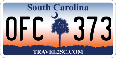 SC license plate OFC373