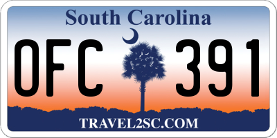 SC license plate OFC391