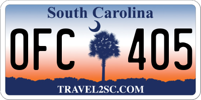 SC license plate OFC405
