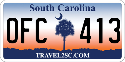 SC license plate OFC413