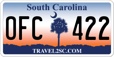 SC license plate OFC422