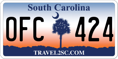 SC license plate OFC424
