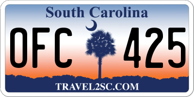 SC license plate OFC425