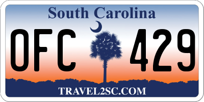 SC license plate OFC429