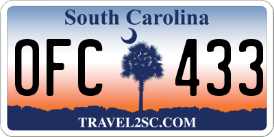 SC license plate OFC433