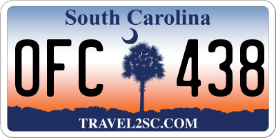 SC license plate OFC438