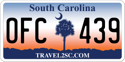SC license plate OFC439