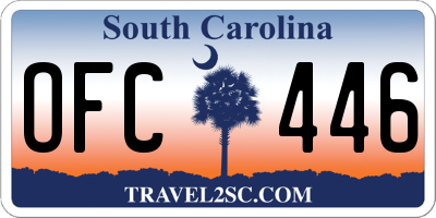 SC license plate OFC446
