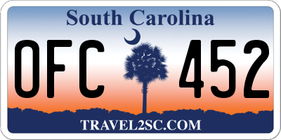 SC license plate OFC452