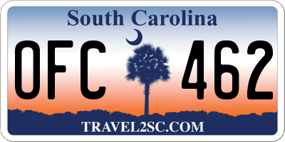 SC license plate OFC462