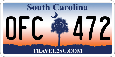 SC license plate OFC472