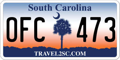 SC license plate OFC473