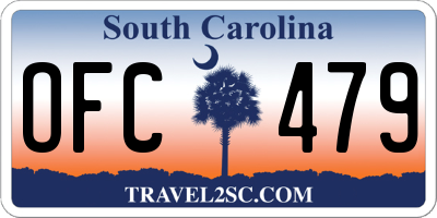 SC license plate OFC479